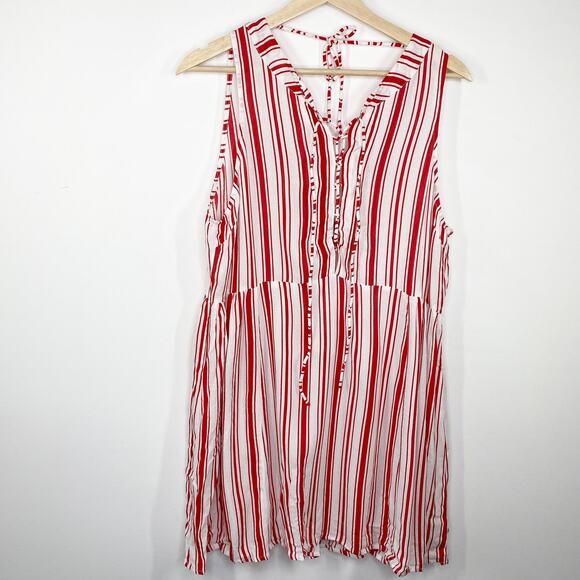 Auguste The Label Womens Mini Dress Riviera Poolside Crimson Red Size 4 Summer - Picture 1 of 11